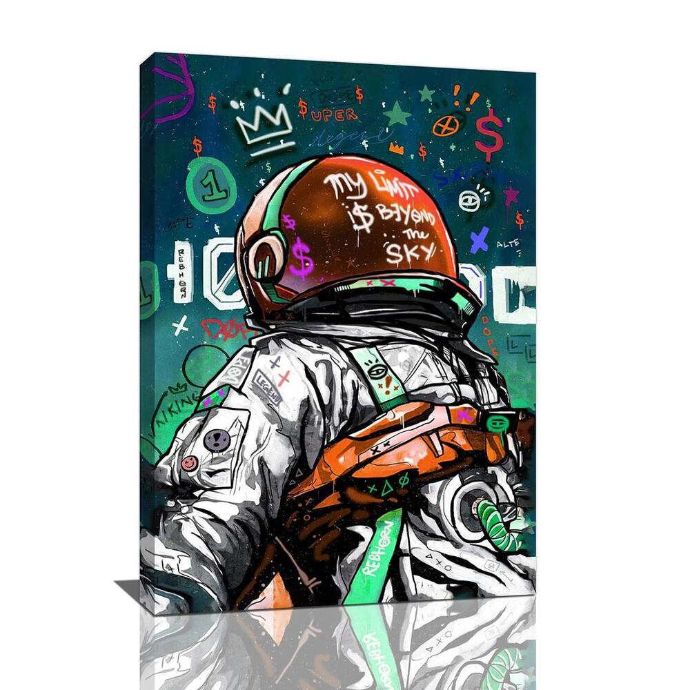 Banksy Astronaut Graffiti Fashion Wall Art 16x24in